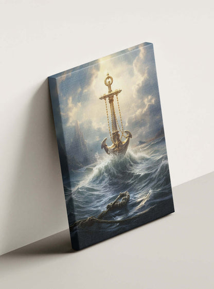 Hebrews 6:19 Majestic Anchor Sacred Art Canvas Print