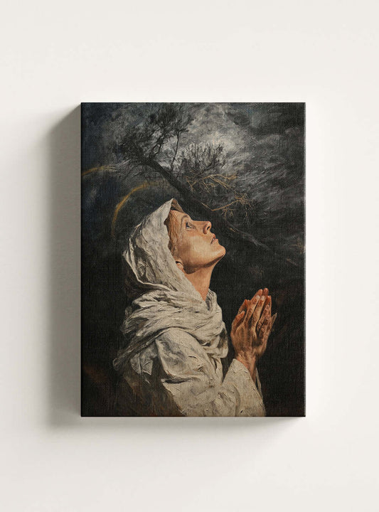 Inner Strength Embodied in Christian Neoclassical Canvas Artwork