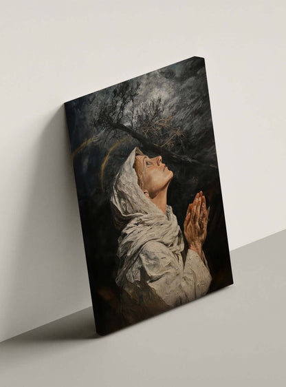 Inner Strength Embodied in Christian Neoclassical Canvas Artwork