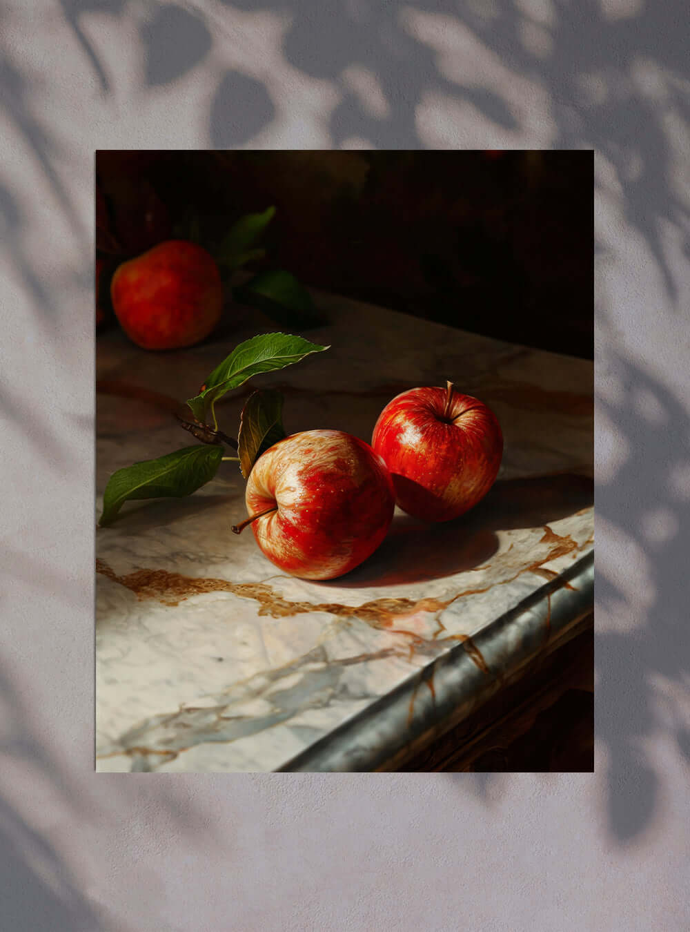 Inspiring Christian Poster: Elegant Temptation Still-Life Apple Print