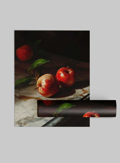 Inspiring Christian Poster: Elegant Temptation Still-Life Apple Print