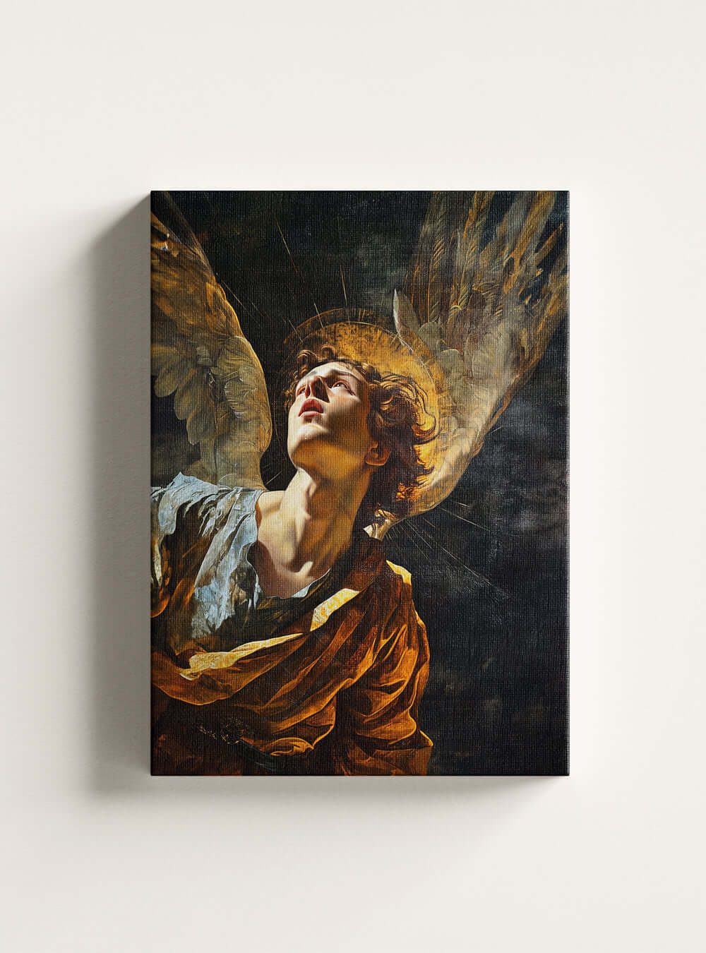 Intimate Dialogue Neoclassical Canvas, Christian Symbolism Scripture Print