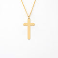Round Cross Necklace in Gold Vermeil over Sterling Silver