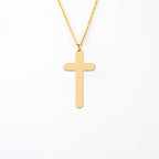 Round Cross Necklace in Gold Vermeil over Sterling Silver