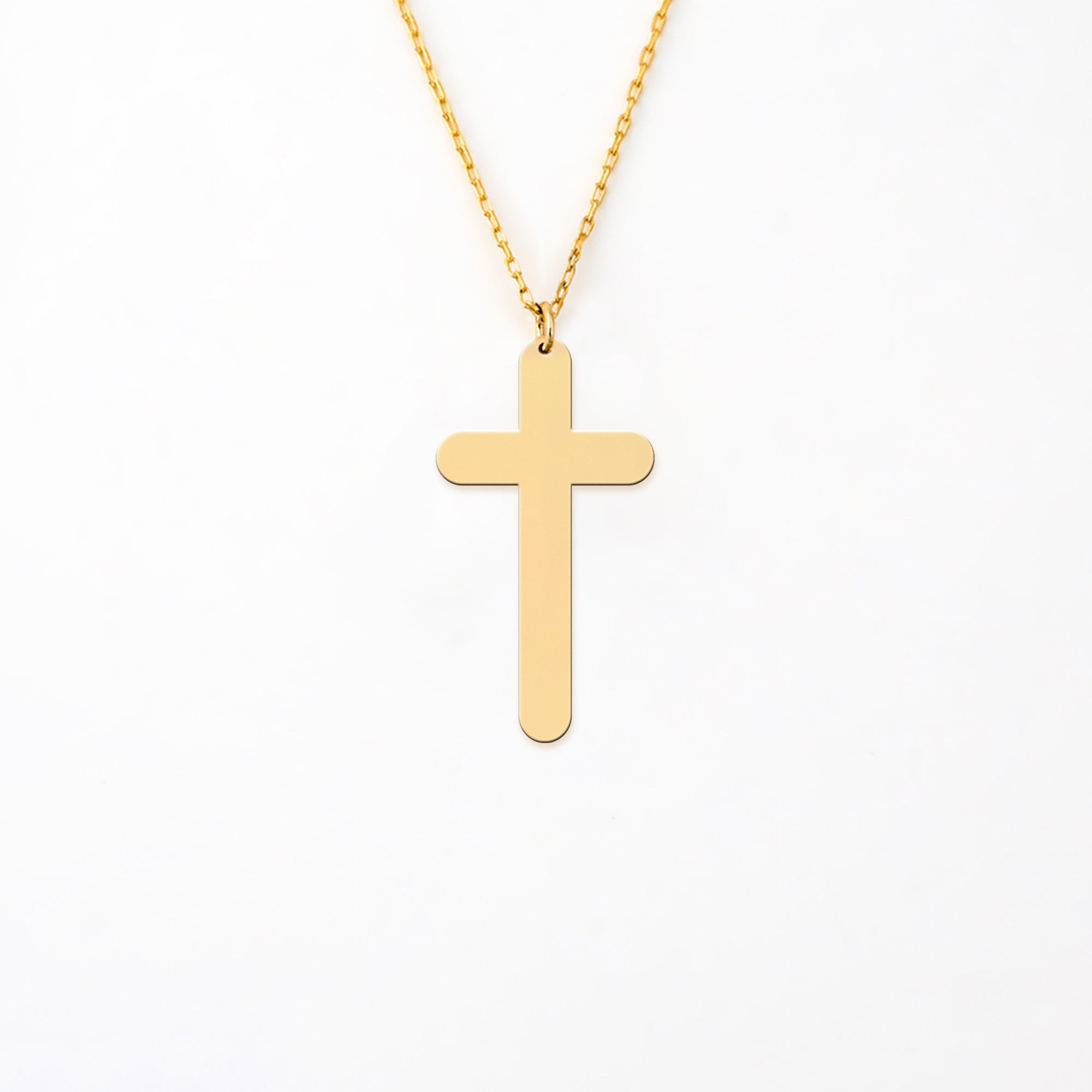 Round Cross Necklace in Gold Vermeil over Sterling Silver