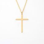 Sterling Silver Minimalist 14K Gold Plated Cross Necklace