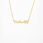 Custom Scripture Name Necklace in 14K Gold Plated Sterling Silver