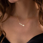 Custom Scripture Name Necklace in 14K Gold Plated Sterling Silver