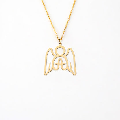 Praying Angel 14K Gold Plated Sterling Silver Necklace
