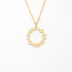 Thorn Crown Gold Plated Sterling Silver Necklace