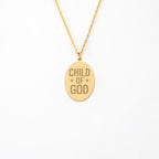 Oval Child of God 14K Gold Plated Sterling Silver Necklace