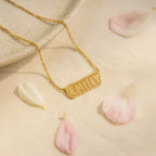 Bubble Font Personalized Necklace in 14K Gold Plated Sterling Silver