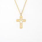 Risen Hope Cross Necklace 14K Gold Plated Sterling Silver