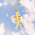 Timeless Sword & Serpent 14K Gold Plated Sterling Silver Necklace