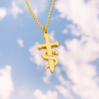 Timeless Sword & Serpent 14K Gold Plated Sterling Silver Necklace