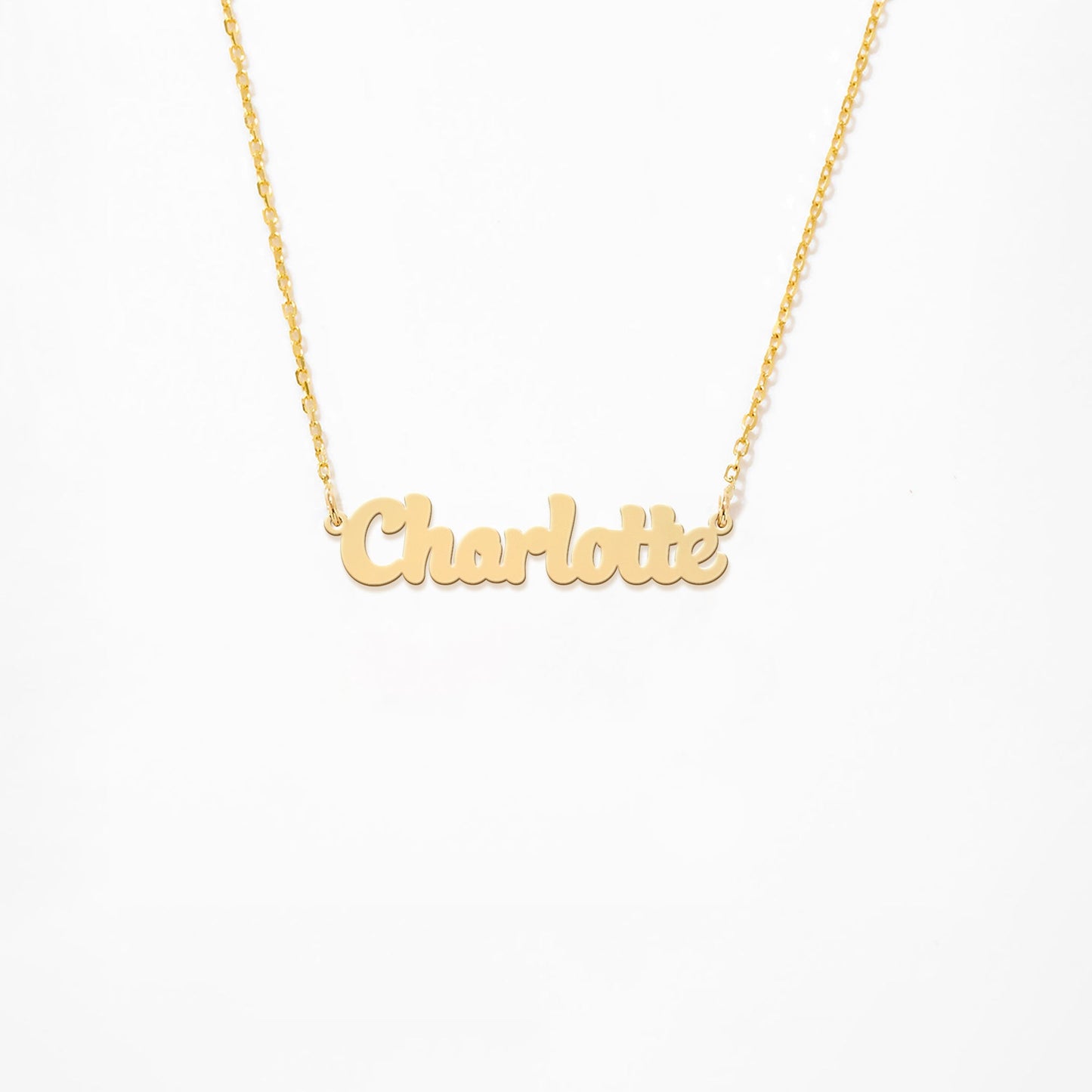 Custom Name Necklace 14K Gold Plated Sterling Silver Necklace