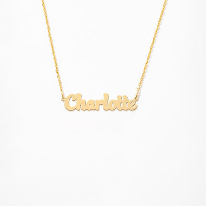 Custom Name Necklace 14K Gold Plated Sterling Silver Necklace