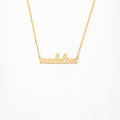 Cursive Name 14K Gold Plated Necklace