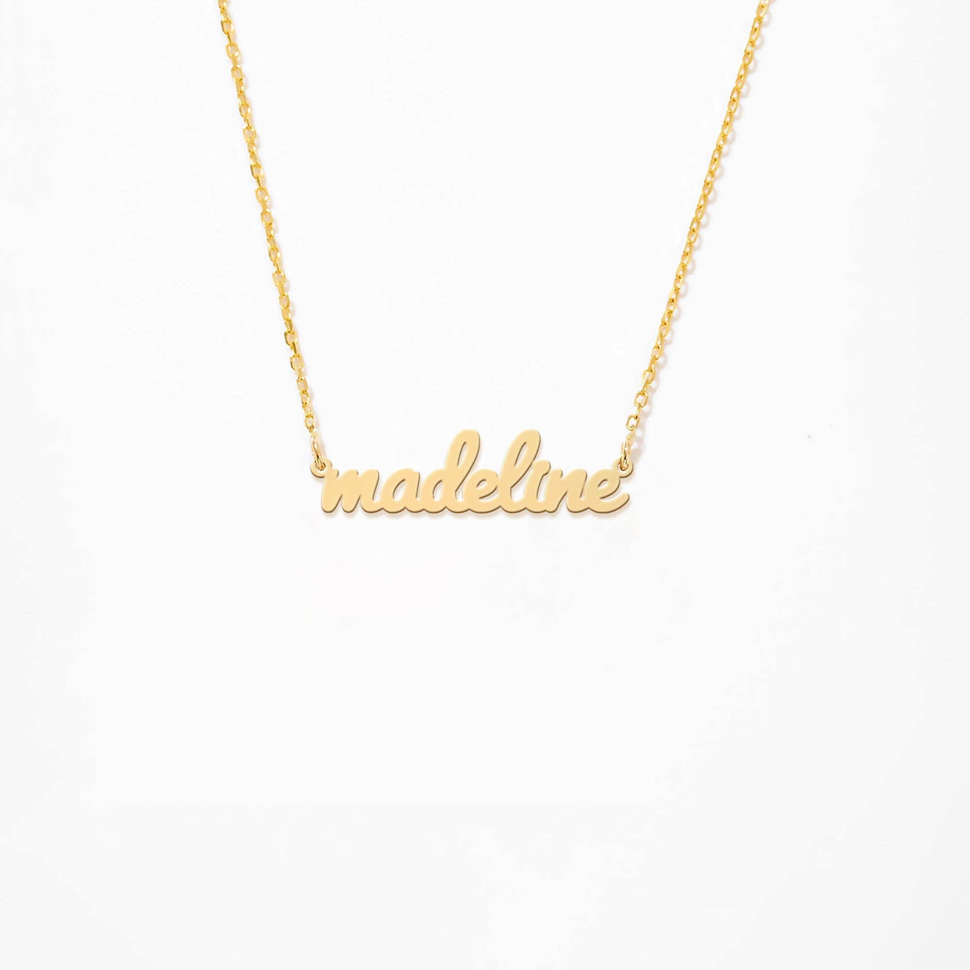 Cursive Name 14K Gold Plated Necklace