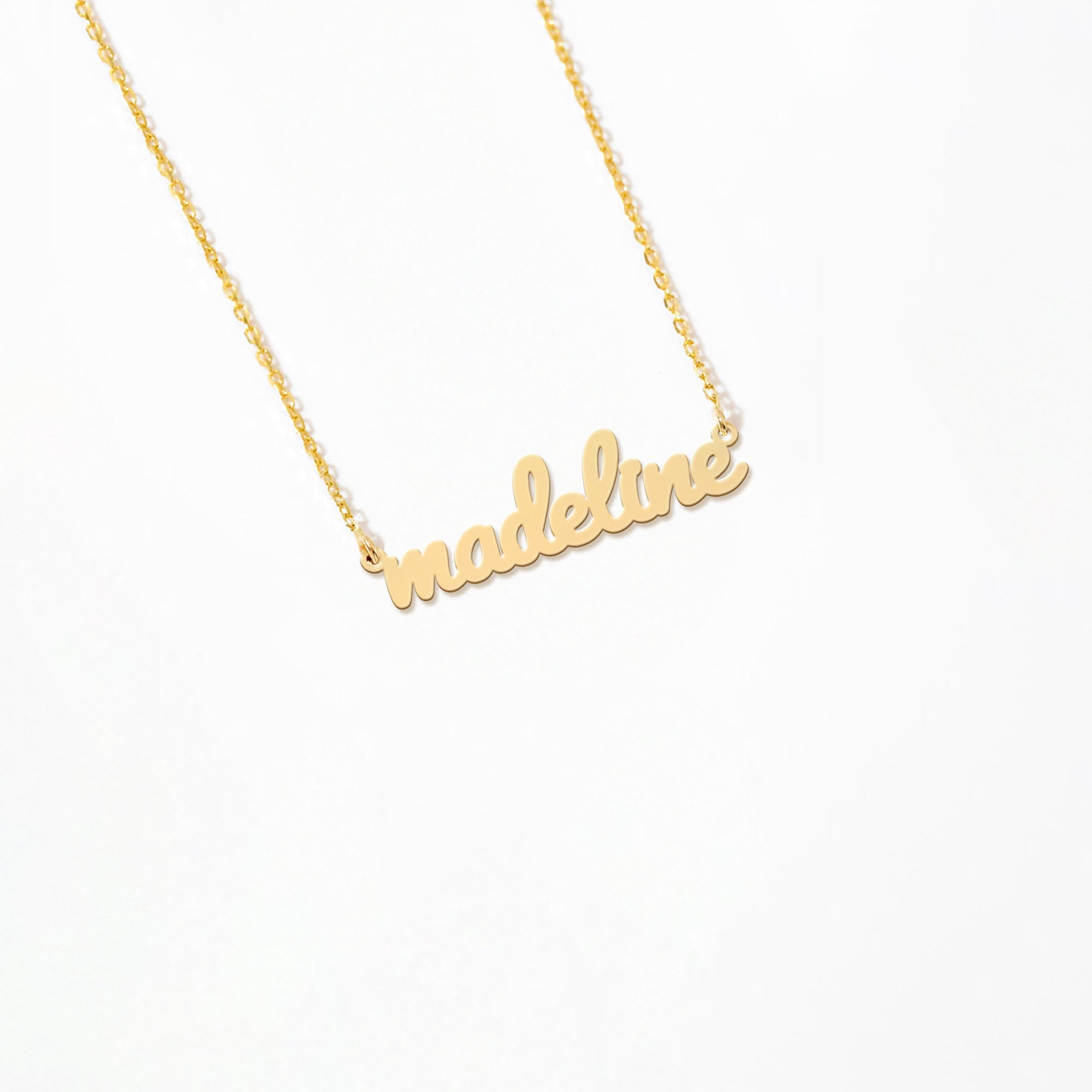 Cursive Name 14K Gold Plated Necklace
