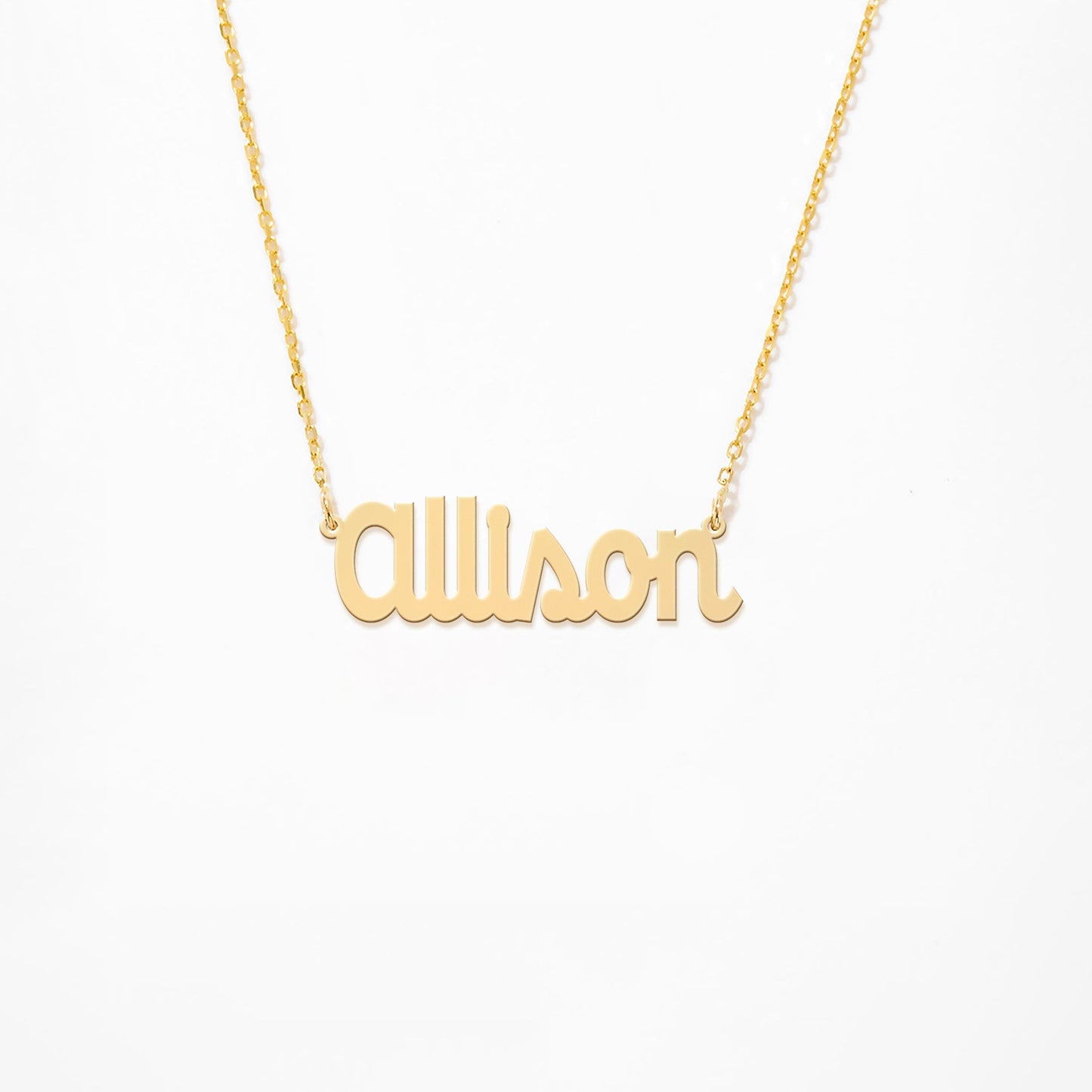 Name Necklace 14K Gold Plated Sterling Silver Necklace