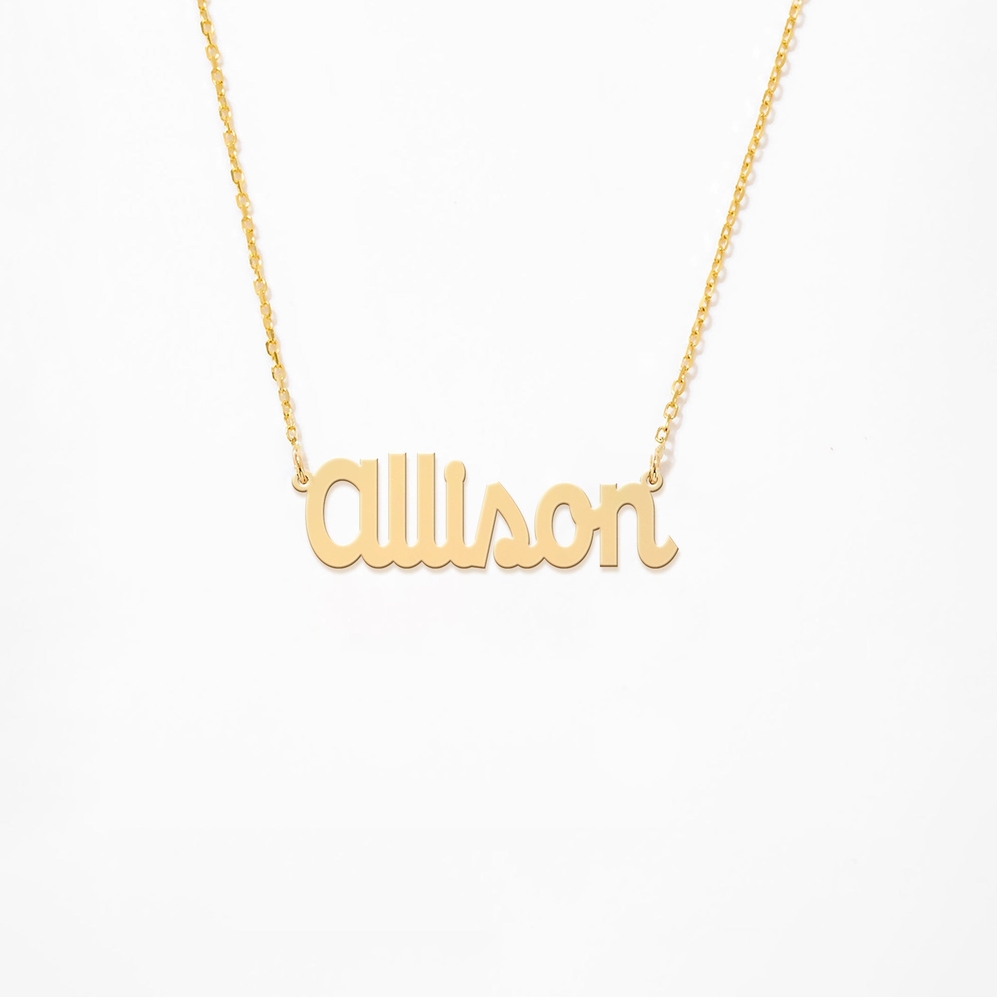 Name Necklace 14K Gold Plated Sterling Silver Necklace