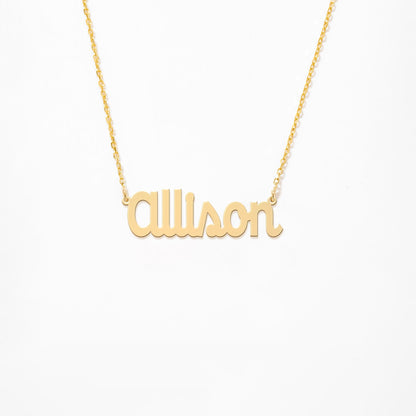 Name Necklace 14K Gold Plated Sterling Silver Necklace