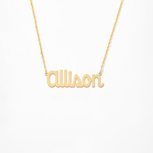 Name Necklace 14K Gold Plated Sterling Silver Necklace