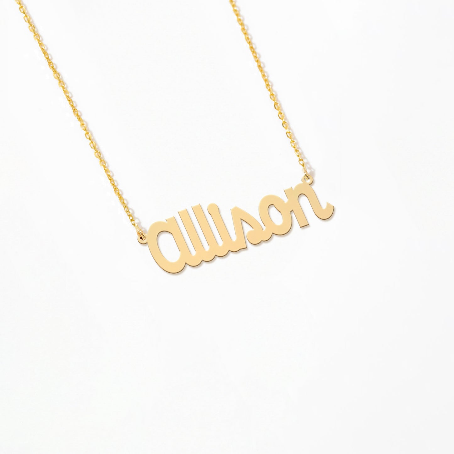 Name Necklace 14K Gold Plated Sterling Silver Necklace