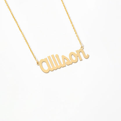 Name Necklace 14K Gold Plated Sterling Silver Necklace