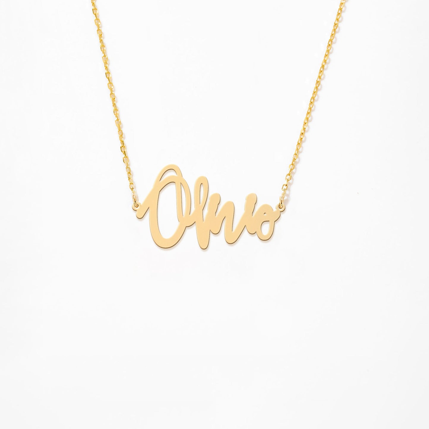 Name Necklace 14K Gold Plated Sterling Silver Necklace
