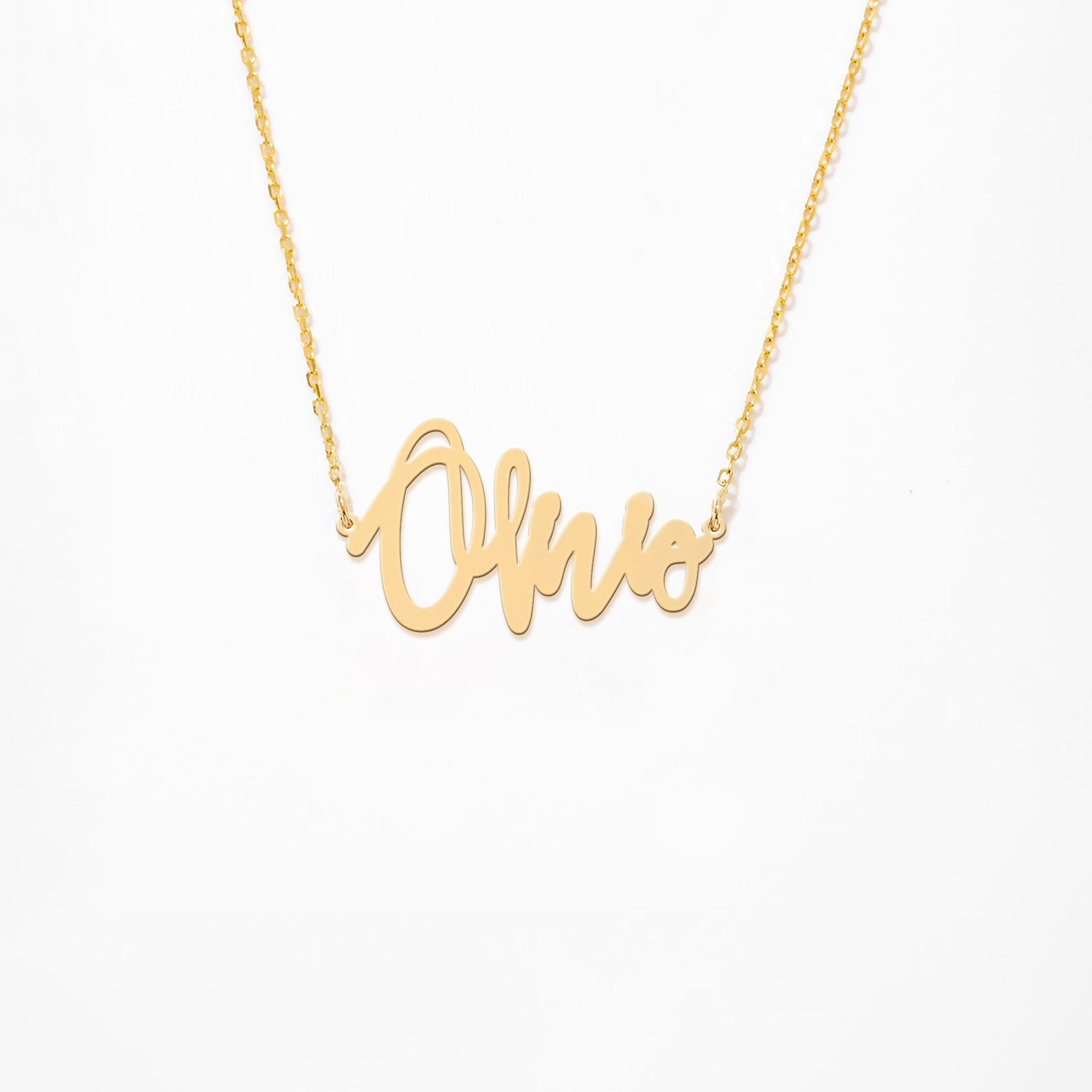 Name Necklace 14K Gold Plated Sterling Silver Necklace