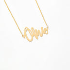Name Necklace 14K Gold Plated Sterling Silver Necklace