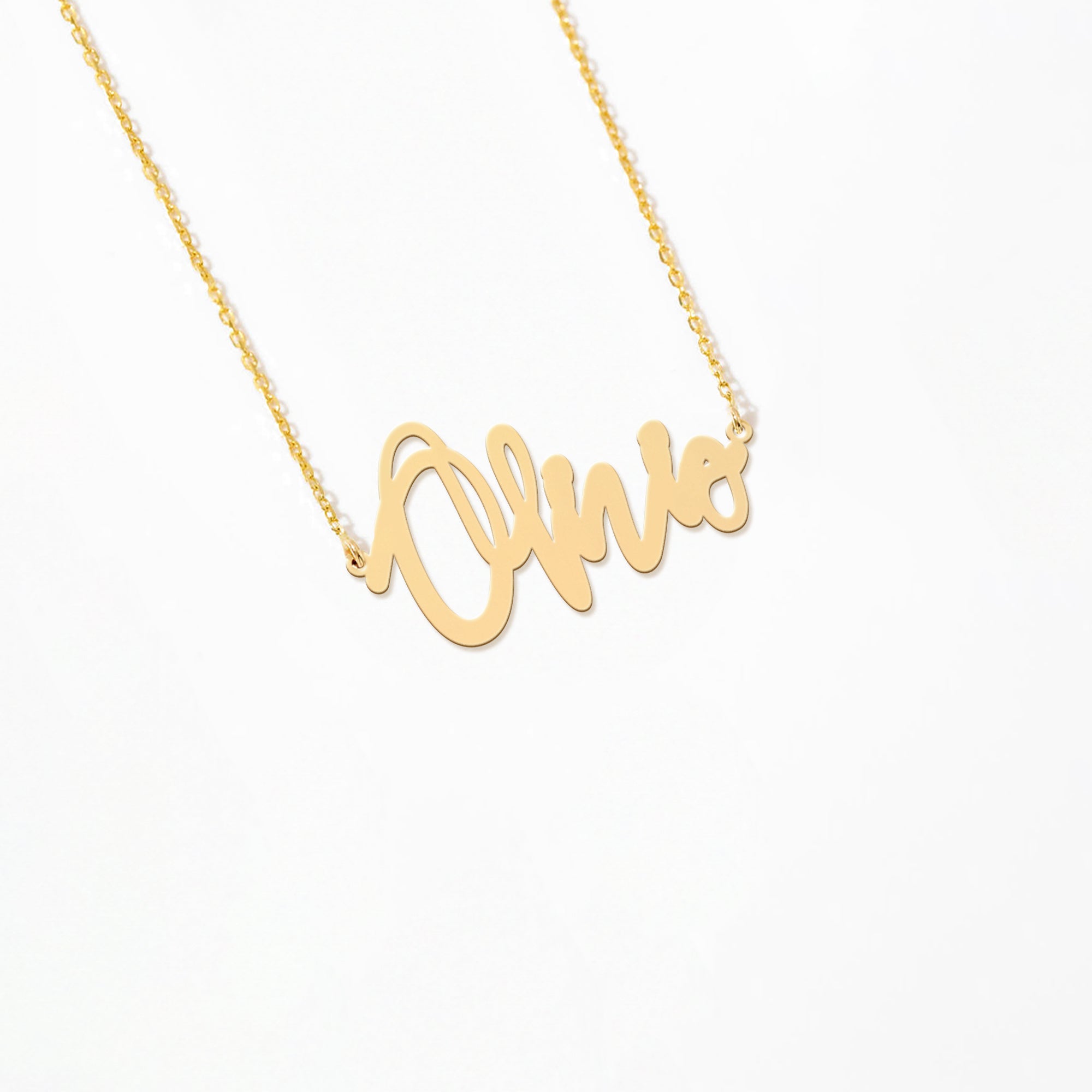 Name Necklace 14K Gold Plated Sterling Silver Necklace