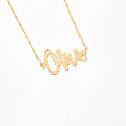 Name Necklace 14K Gold Plated Sterling Silver Necklace