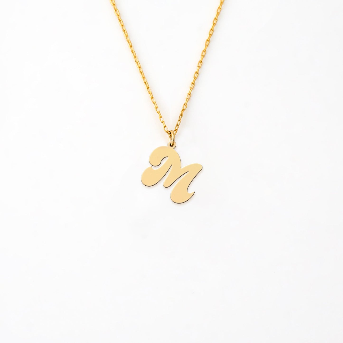 Initial Personalized 14K Gold Plated Sterling Silver Necklace