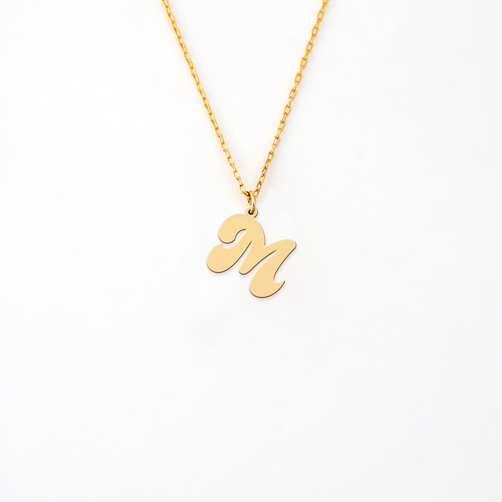 Initial Personalized 14K Gold Plated Sterling Silver Necklace