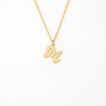 Initial Personalized 14K Gold Plated Sterling Silver Necklace