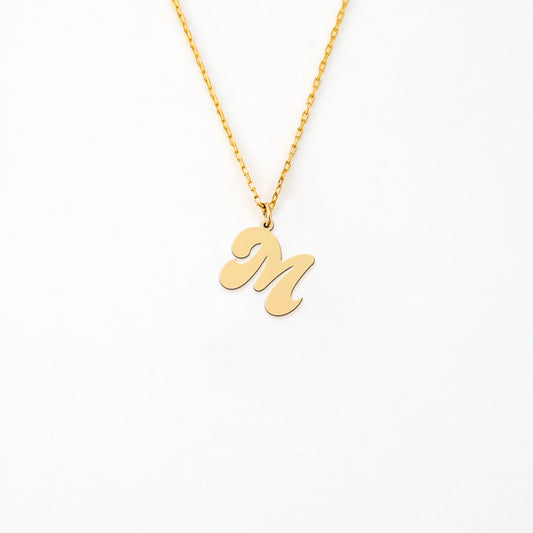Initial Personalized 14K Gold Plated Sterling Silver Necklace