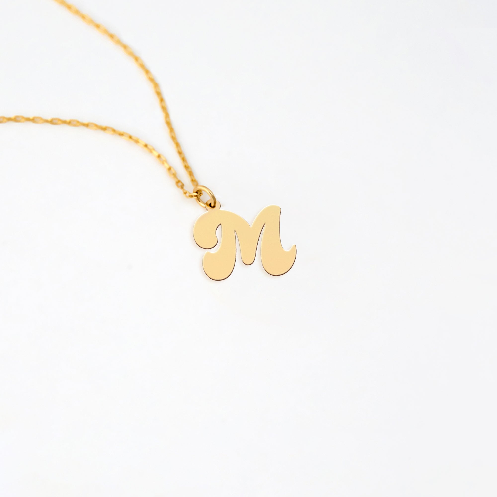 Initial Personalized 14K Gold Plated Sterling Silver Necklace