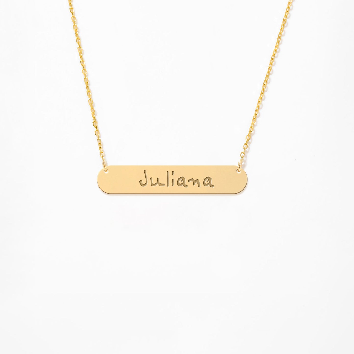 Chic Bar Necklace 14K Gold Plated Sterling Silver Necklace