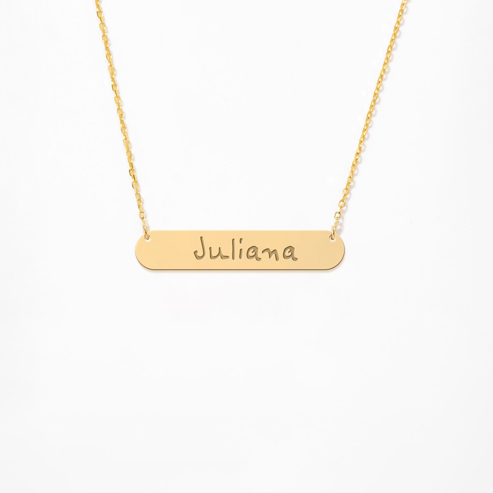 Chic Bar Necklace 14K Gold Plated Sterling Silver Necklace