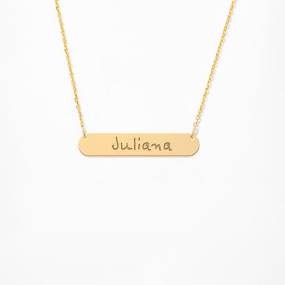 Chic Bar Necklace 14K Gold Plated Sterling Silver Necklace