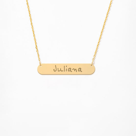 Chic Bar Necklace 14K Gold Plated Sterling Silver Necklace