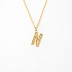 Greek Initial Pendant 14K Gold Plated Sterling Silver Necklace