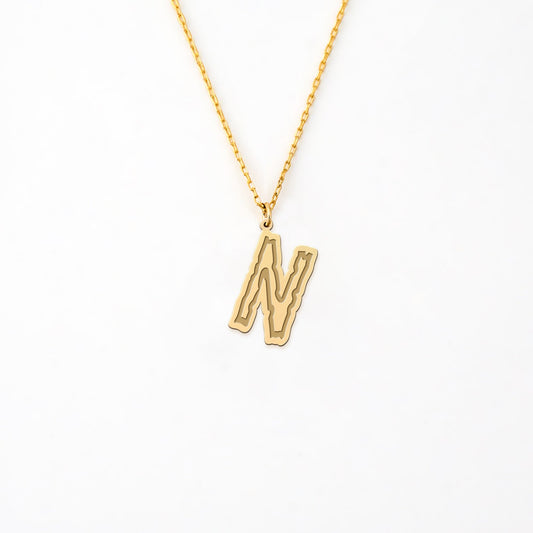 Greek Initial Pendant 14K Gold Plated Sterling Silver Necklace