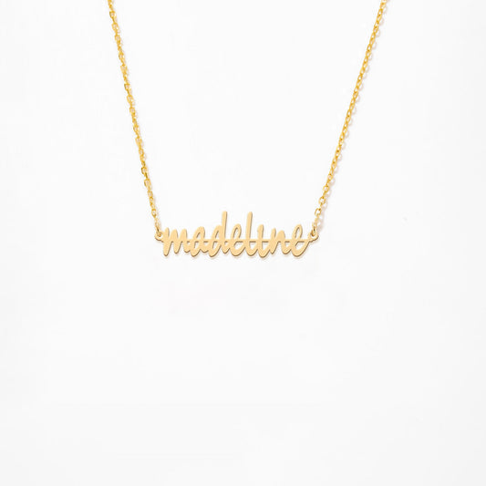 Script Name 14K Gold Plated Sterling Silver Necklace