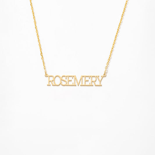 Custom Typewriter Necklace 14K Gold Plated Sterling Silver Necklace