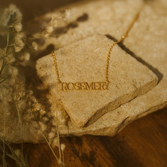 Custom Typewriter Necklace 14K Gold Plated Sterling Silver Necklace