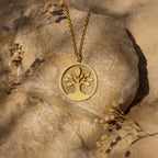 Tree Pendant 14K Gold Plated Sterling Silver Necklace